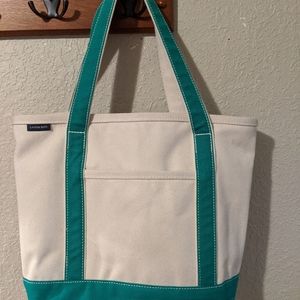 Lands' End Zip Top Canvas Tote